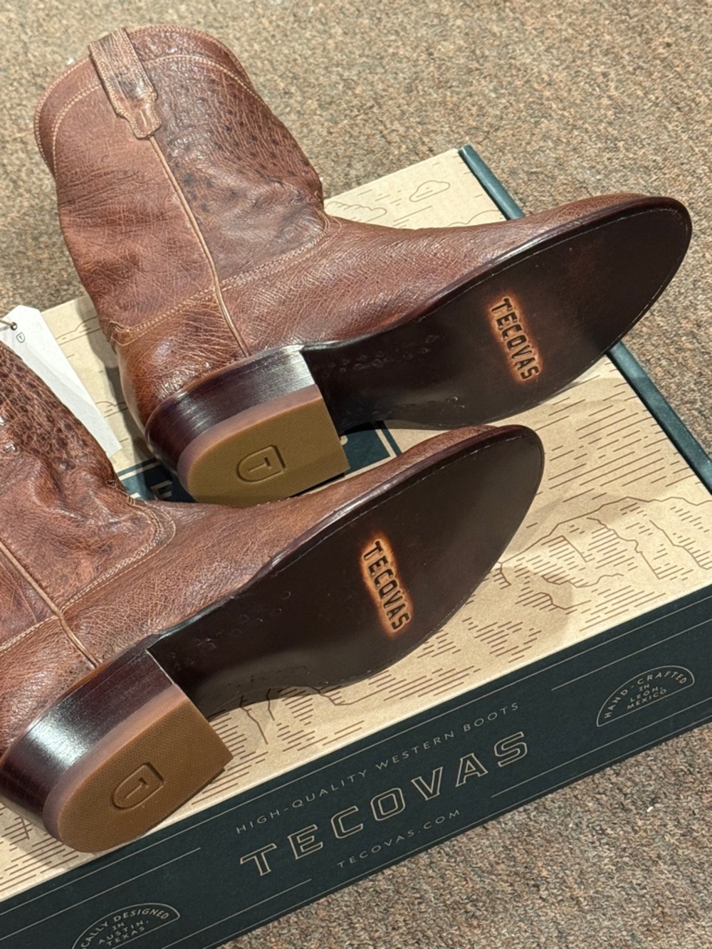 Tecovas 'The Jasper' - Russet Smooth Ostrich - Picture 5 of 8